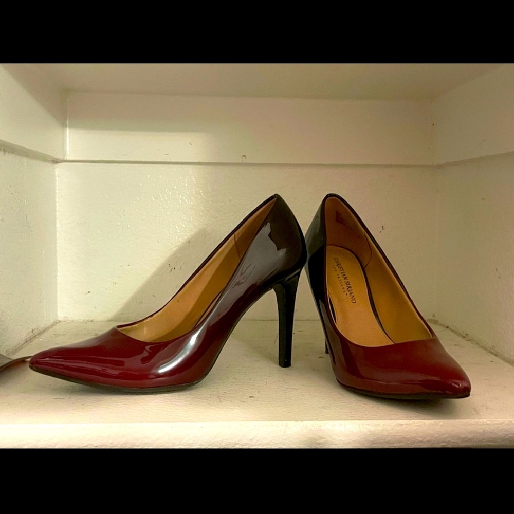 Beautiful wine to black heels